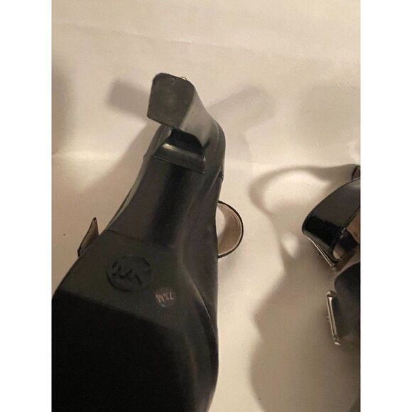 NEW Michael Kors Desert Double Buckle Black Patent Leather 7.5M - Picture 12 of 15